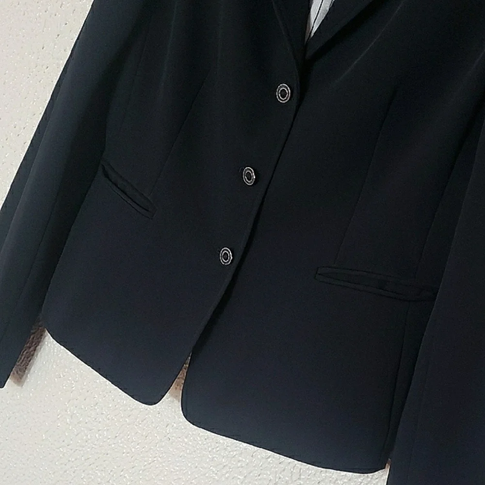 Tahari Navy Blue Button Up Blazer Professional Classic Modern Formal Womens Sz 4 - Picture 5 of 10